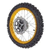 Rueda DEL. 14'' ORO para Pit bike AGB27 (tacos de 10mm)