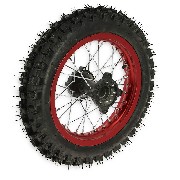 Rueda trasera 12'' para Pit bike AGB29 ROJO