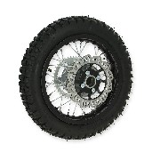 Rueda trasera 12'' NEGRO para Pit bike AGB27