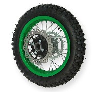 Rueda trasera 12'' Verde para Pit bike AGB27