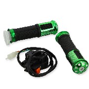 Manijas tuning + botón stop integrado verde para minis Racing ZPF