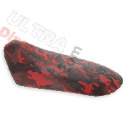 Silla para mini moto cross de camuflaje rojo type1