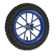 Rueda trasera completa para mini cross (8'' azul)