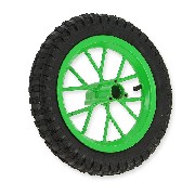 Rueda delantera completa para mini cross (8'' verde)