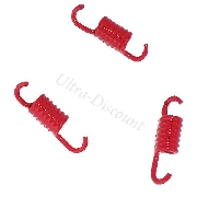 3xMuelles duros de embrague para scooter 50cc 2 tiempos(ROJO)