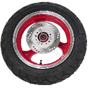 Rueda delantera para Scooter Jonway 50cc (rojo)