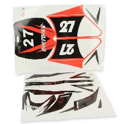 Kit de decoración ROJO para mini cross, Piezas minimoto cross
