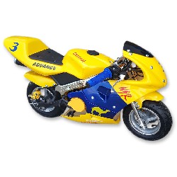 Minimoto 49cc Alta calidad amarillo y azul