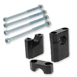 Torreta de dirección + tornillos para Dirt Bike (typo1-Negro), Recambios para Pit Bike