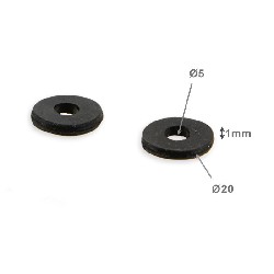 2x Arandela de goma para carenadog, Recambios Bashan 200cc BS200S3