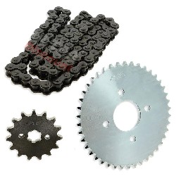 Kit de transmisión cadena + piñón + corona para Skymax ST50-6