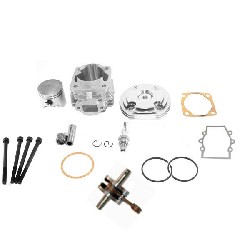 Kit 53cc 4 tranfers + cigüeñal Racing bulón 12mm (tipo B, ALU), Recambios para mini quads
