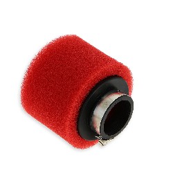 Filtro de potencia doble espuma 40mm Rojo, Recambios para Pit Bike