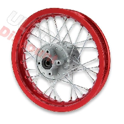 Llanta trasera Pit Bike 12'' ROJO (tipo 1), Recambios para Pit Bike