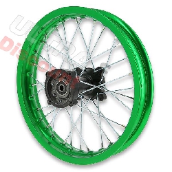 Llanta trasera Pit Bike 14'' VERDE para AGB30 (tipo 4), Recambios para Pit Bike