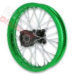 Llanta trasera Pit Bike 14'' VERDE para AGB30 (tipo 4)