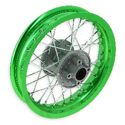 Llanta trasera Pit Bike 12'' VERDE (tipo 1), Recambios para Pit Bike