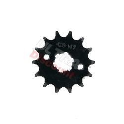 Piñón reforzado de 14 dientes para Pit Bikes, Recambios para Pit Bike
