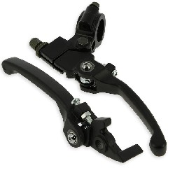 Par de palancas de maneta Pit Bike en aluminio UD Racing (negro), Recambios para Pit Bike