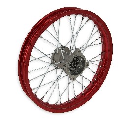 Llanta DEL. 14'' para Pit Bike AGB30 (Ø12mm, tipo 4) Rojo