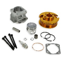 Kit 53cc 4 tranfers bulón de 10mm (tipo C, ORO), Piezas minimoto cross