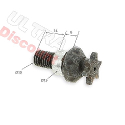 Piñón reforzado 6 dientes paso americano cadena TF8 10mm, Piezas minimoto Supermoto