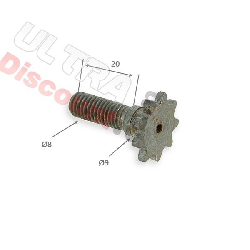 Piñón reforzado 9 dientes paso americano pequeño, Recambios para mini quads