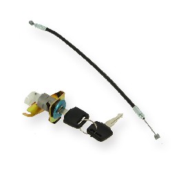 Cerradura de sillín + cable para mini scooter, Piezas para mini scooter