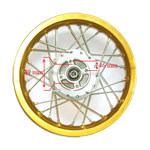 Llanta trasera Pit Bike 14'' ORO (tipo 3)