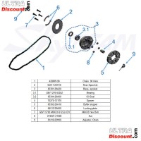 Cadena 49 eslabones 428H para Trex 50cc a 125cc Bilder 1