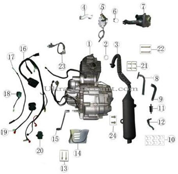 Carburador de 27mm para quad 200cc