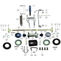 Maza de rueda trasera quad Shineray 200cc STIIE - STIIE-B Bilder 1